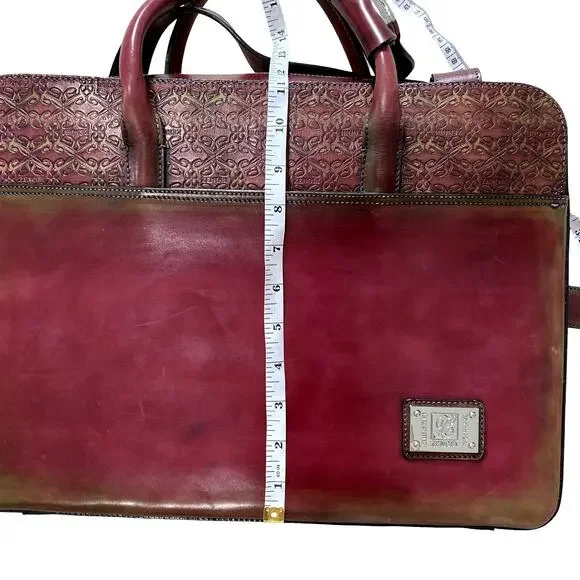 Zenori 1946 Firenze Vintage Maroon Red Briefcase